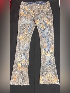 Waimea New York Timber Patchwork Stacked jeans 34 x 36